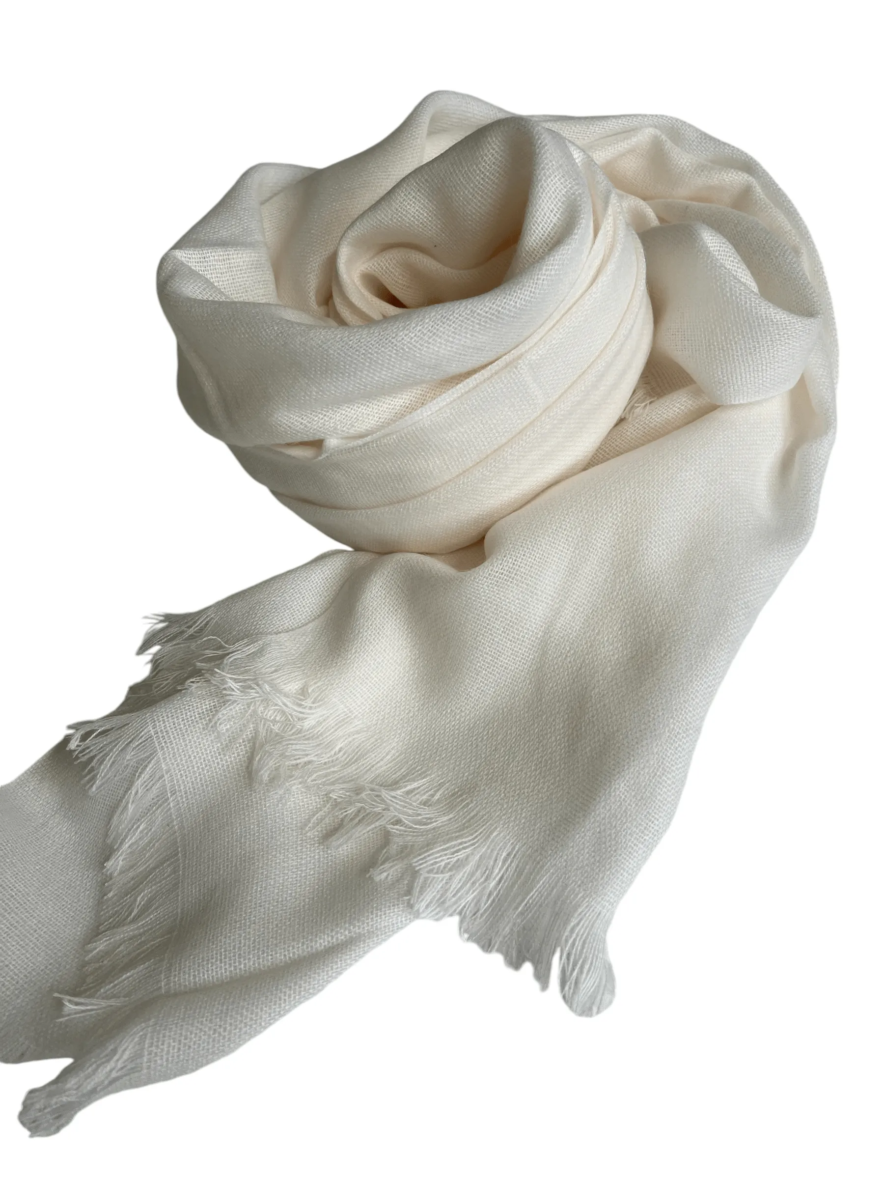 ⭐️ Luxury Pure Cashmere Pashmina - Pearl White