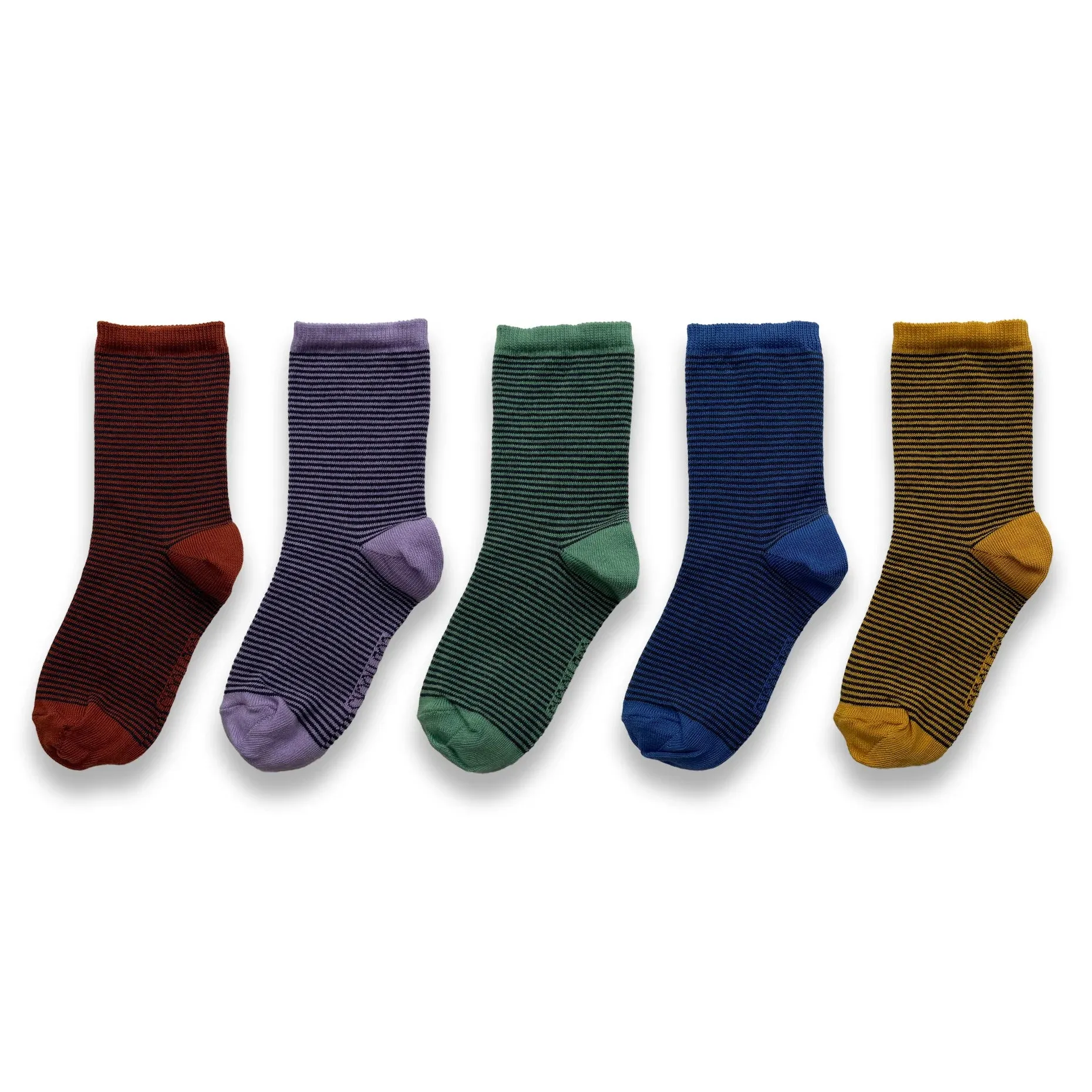 5pk Cotton Stripe Ankle Socks