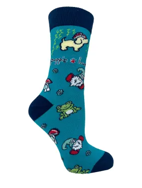 ADULT CREW SOCK, MUSHROOM PUP