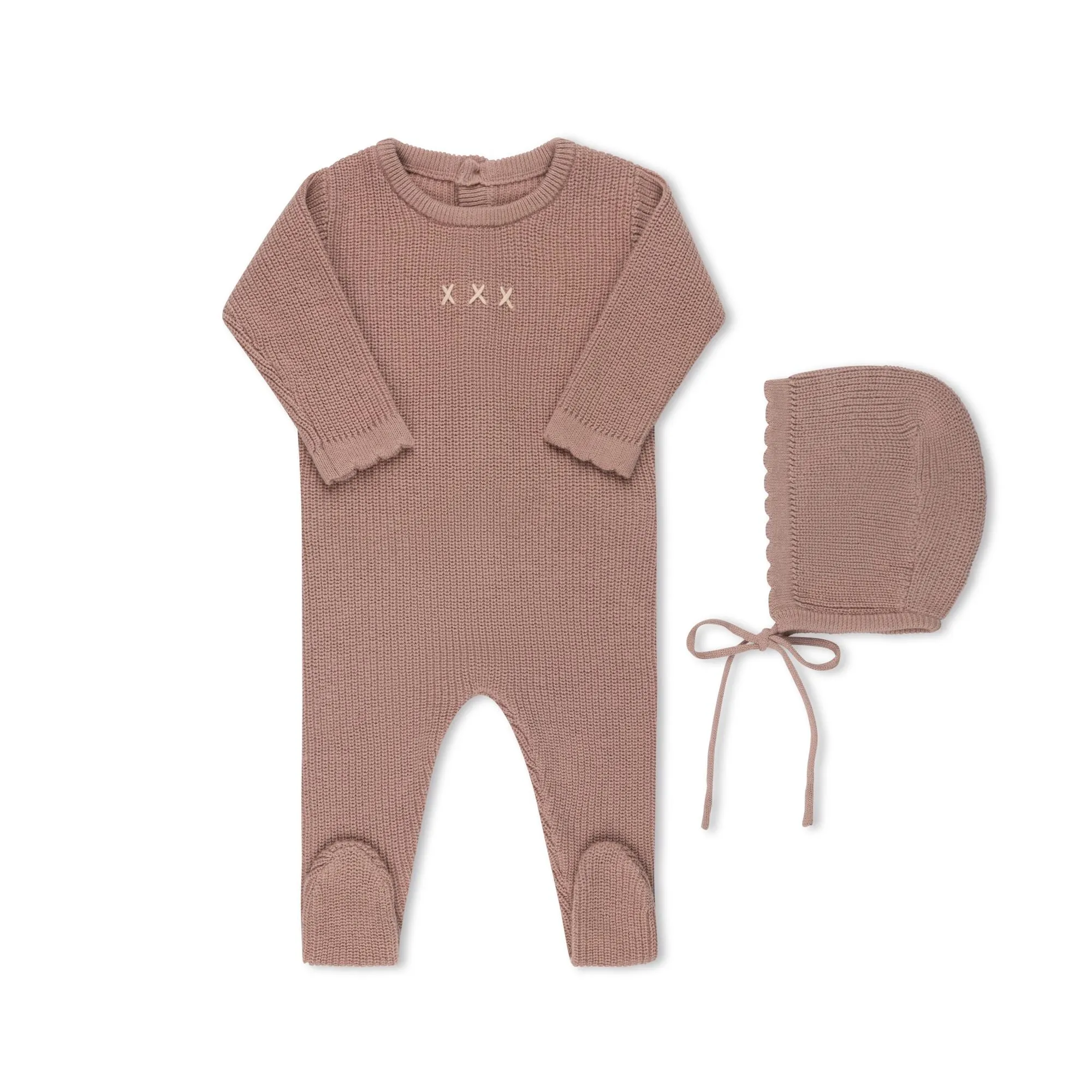 Baby Belinha Mauve XXX Footie & Hat