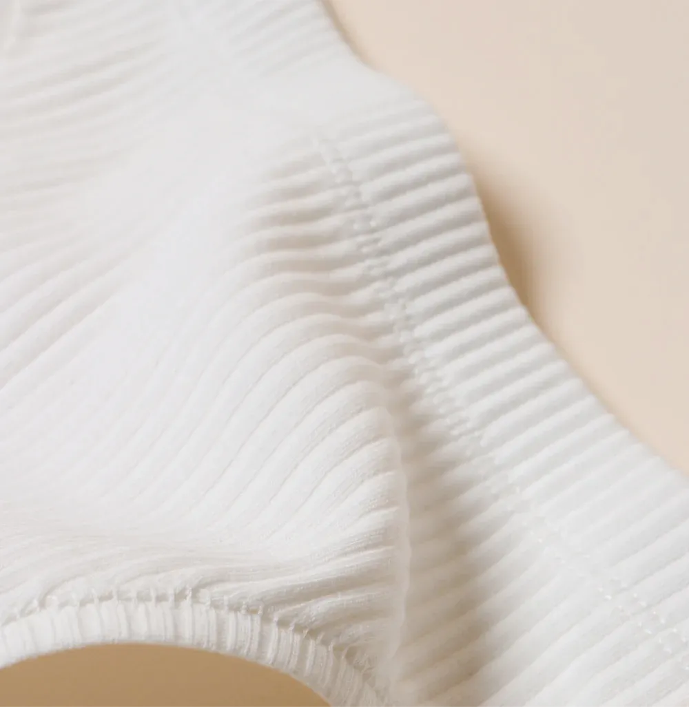 Comfy Bra & Slip Set in White & Black