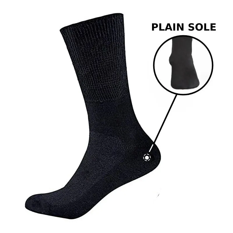 Cuzcare Diabetic Socks Mid-Calf Unisex Stretchable Cushioned Nonskid Premium Cotton