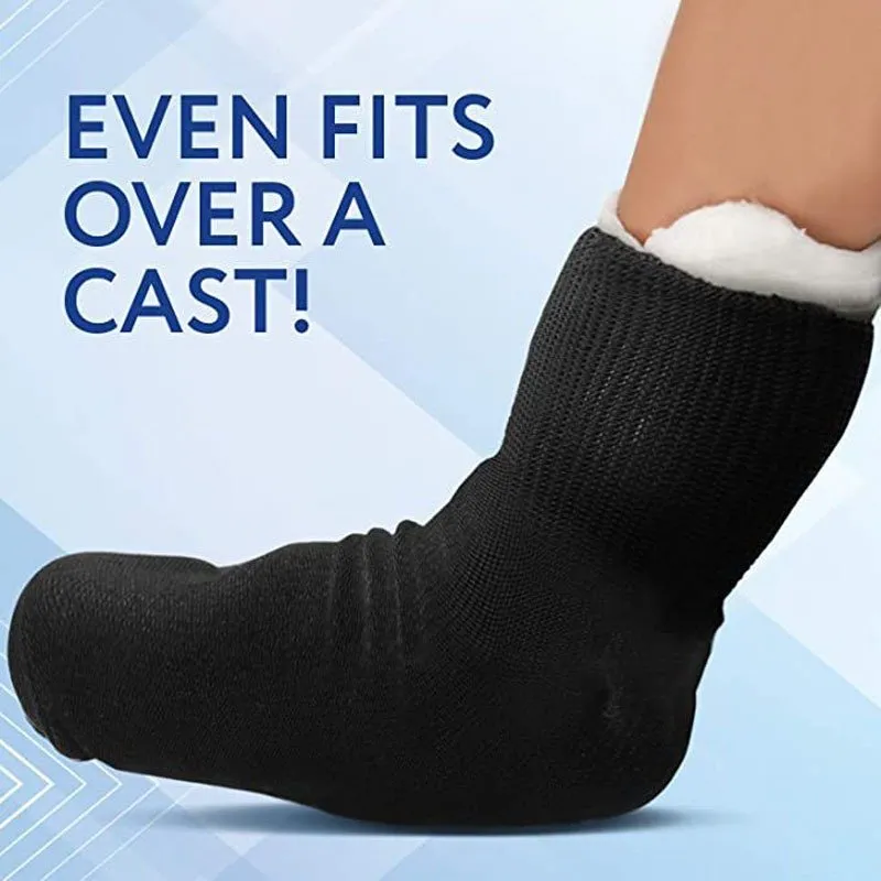 Cuzcare Diabetic Socks Mid-Calf Unisex Stretchable Cushioned Nonskid Premium Cotton