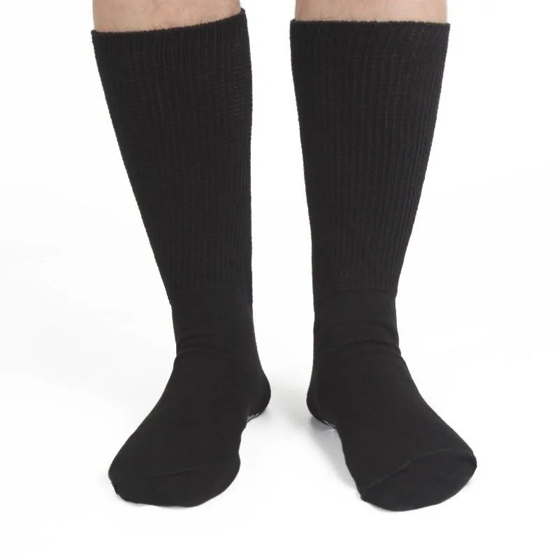 Cuzcare Diabetic Socks Mid-Calf Unisex Stretchable Cushioned Nonskid Premium Cotton