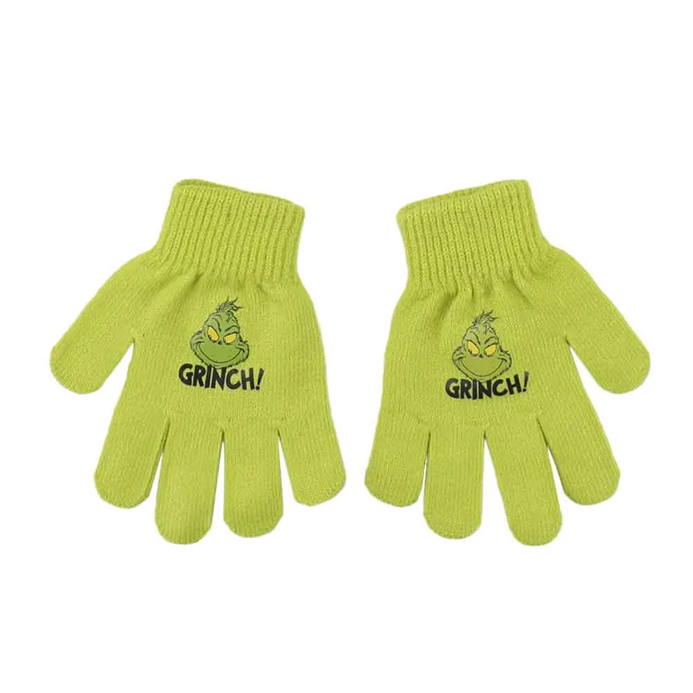 Dr. Seuss The Grinch Youth Peruvian Beanie & Gloves Combo