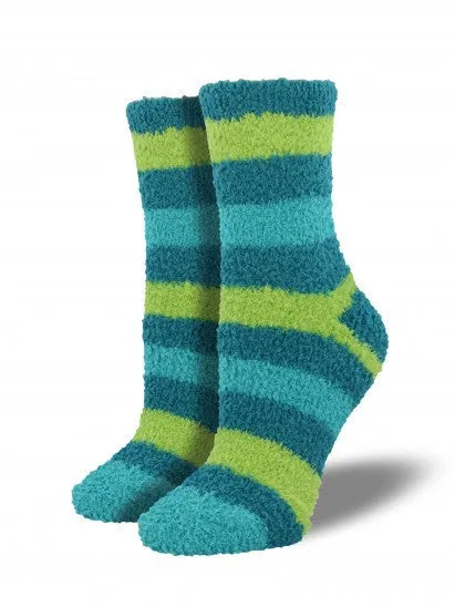 Fun Fuzzy Stripe Socks (Women's)