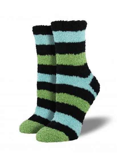 Fun Fuzzy Stripe Socks (Women's)