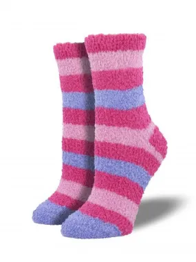 Fun Fuzzy Stripe Socks (Women's)