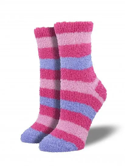 Fun Fuzzy Stripe Socks (Women's)