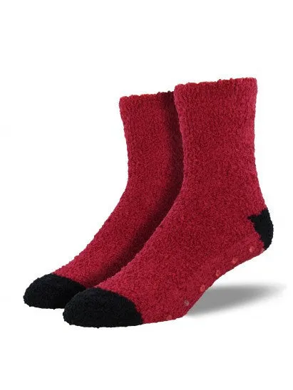Fuzzy Non Skid Gripper Socks (Men's)