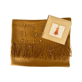 Gift Pack - Yellow Gold Luxury Shawl   Necklace   Card
