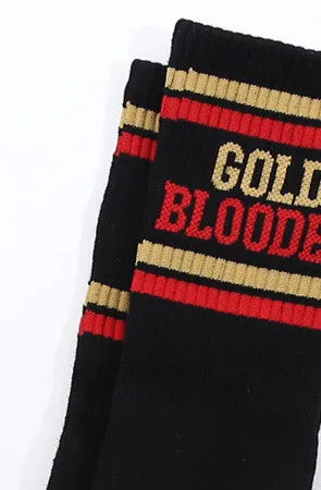 Gold Blooded (Black/Red Socks)