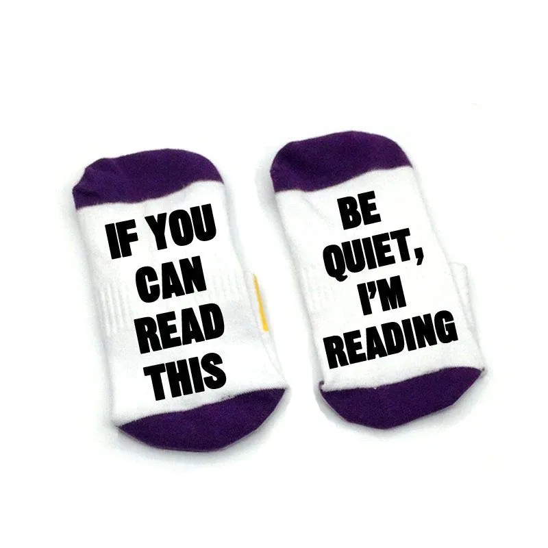 If you can read this, Be Quiet (White Purple)