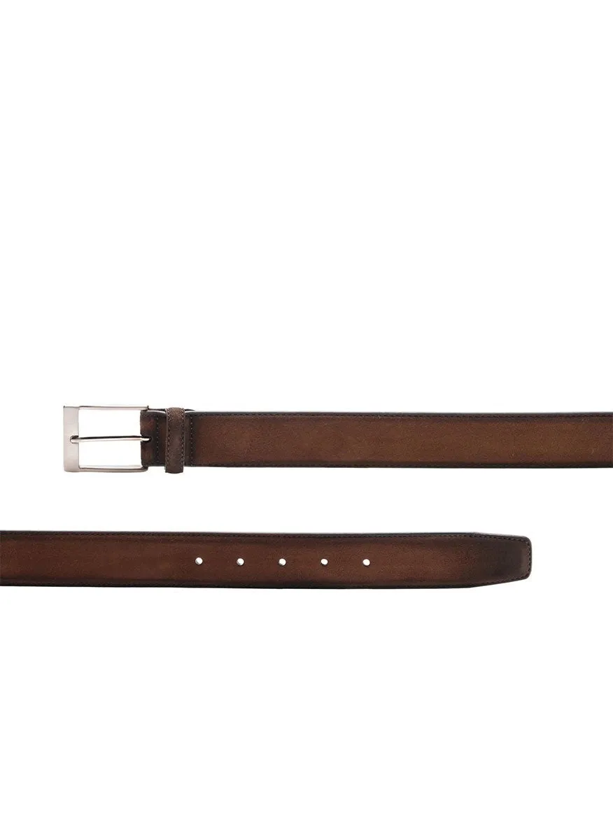 Magnanni Telante Belt in Midbrown Suede