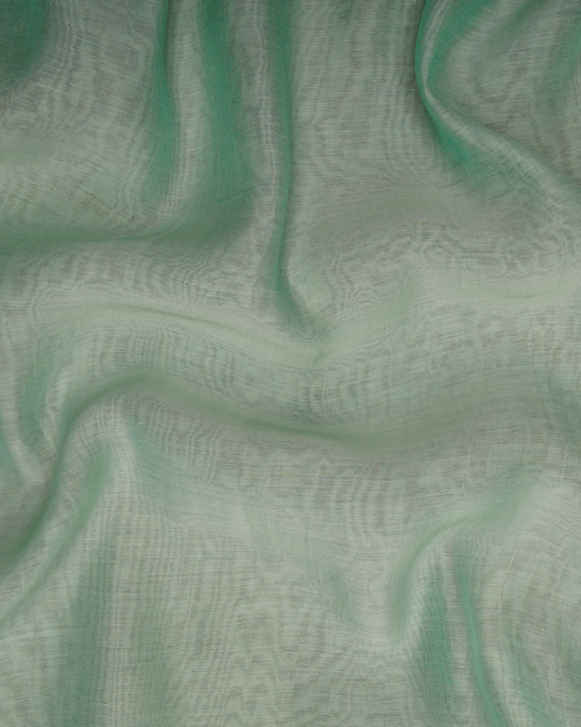 Mint Green Color Crochet Embroidered Pure Chanderi Scarf