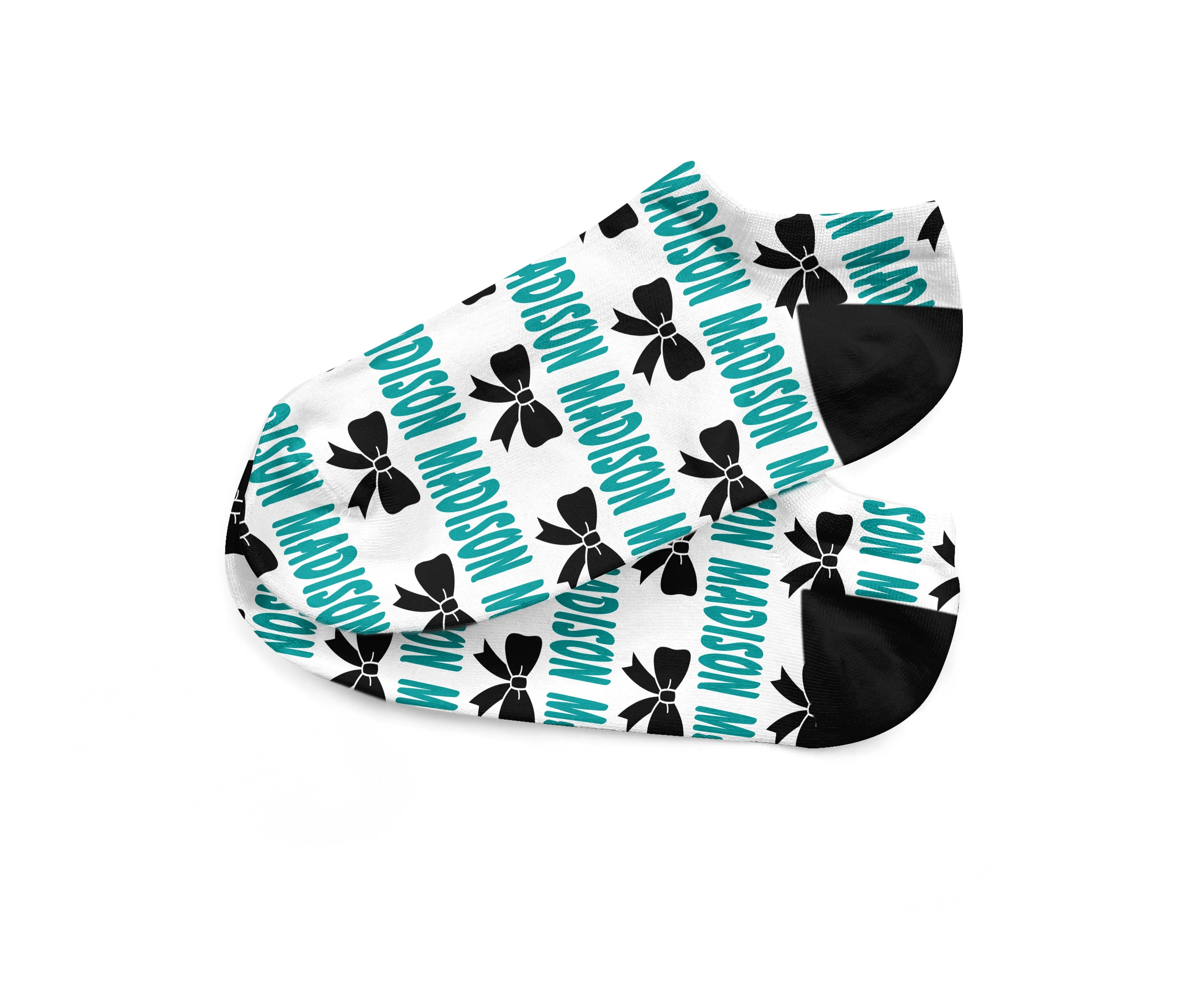 Personalized Cheer Ankle Socks - Fits Sizes 4-10 - Great Team Gift