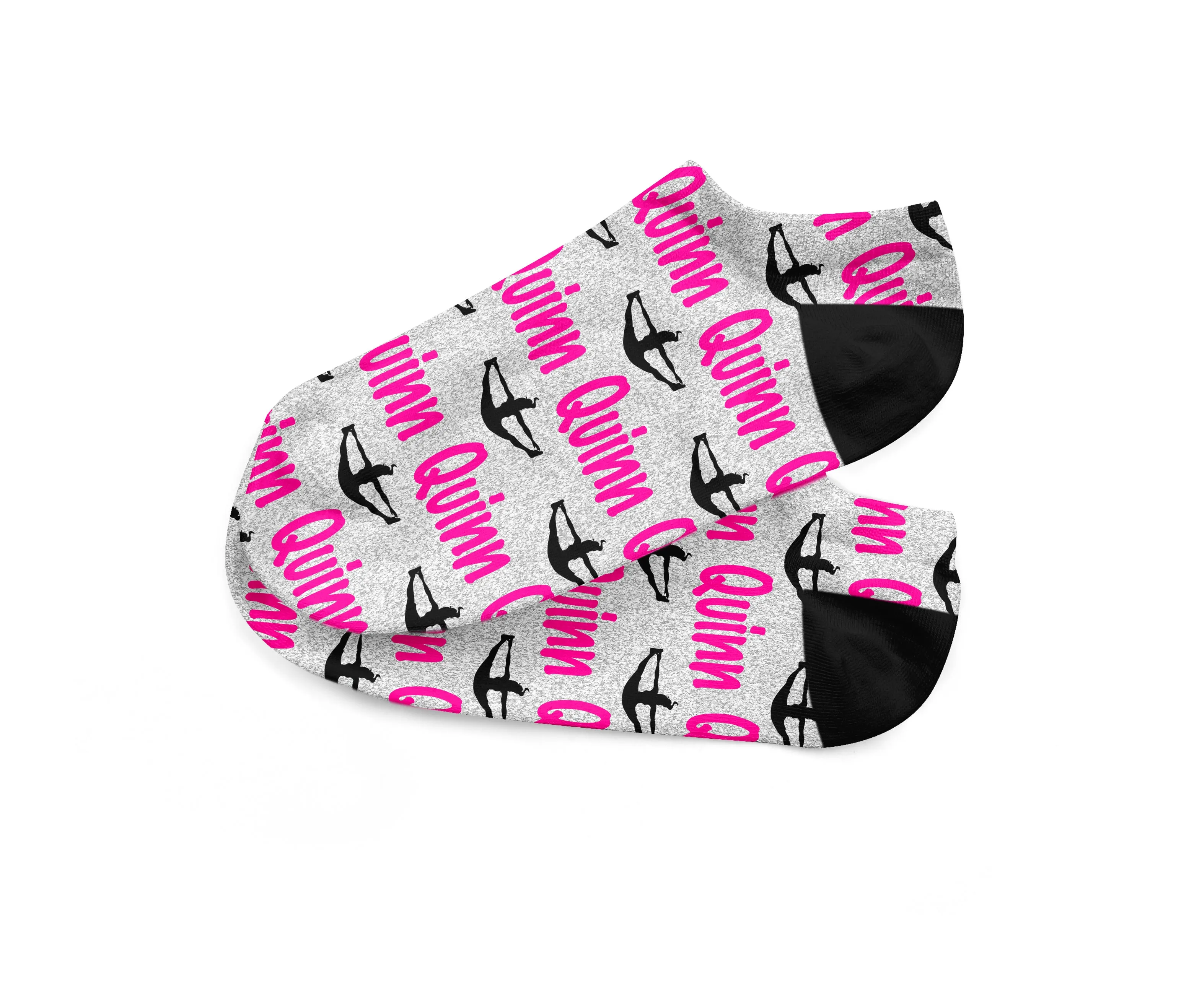 Personalized Cheer Ankle Socks - Fits Sizes 4-10 - Great Team Gift