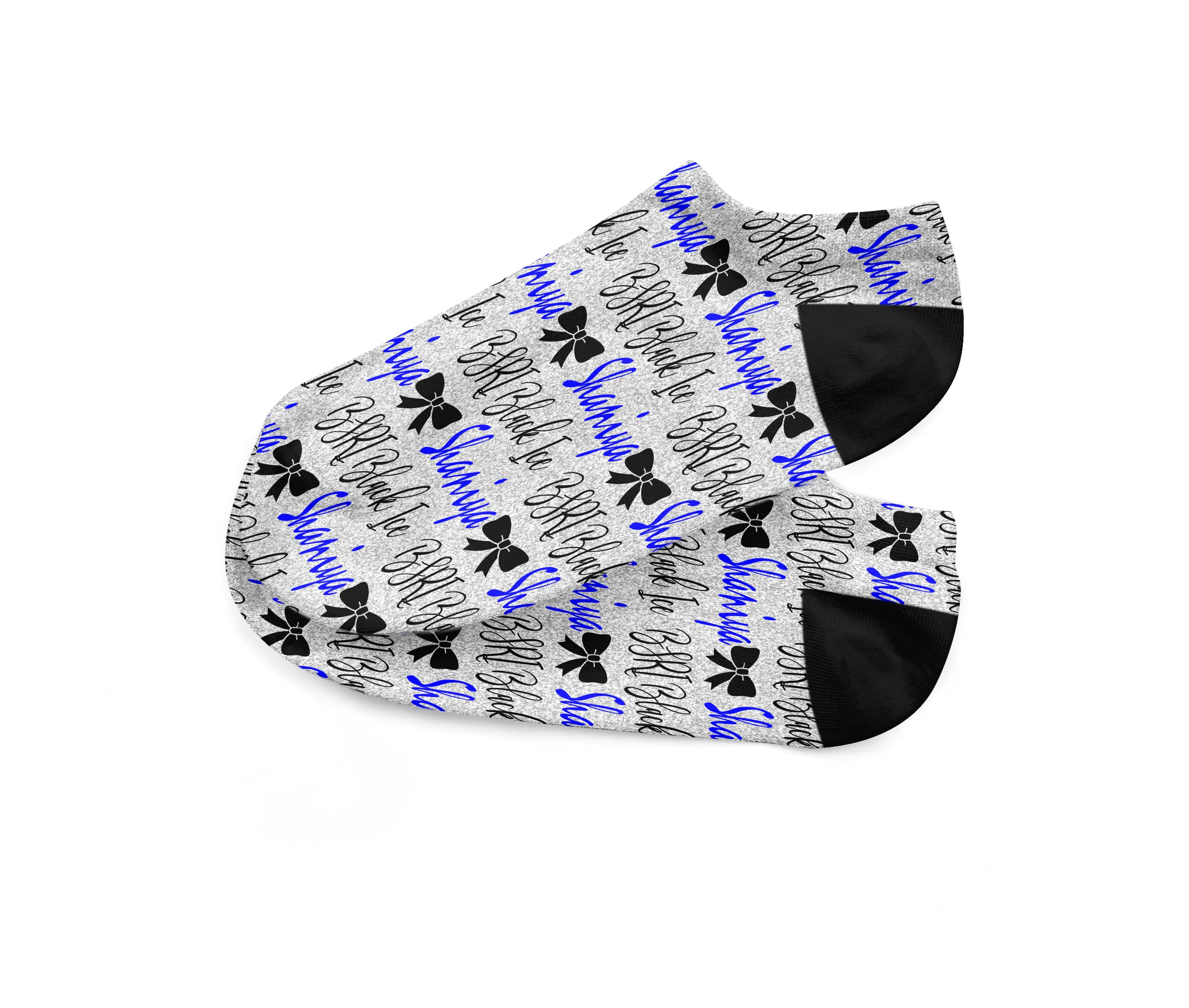 Personalized Cheer Ankle Socks - Fits Sizes 4-10 - Great Team Gift