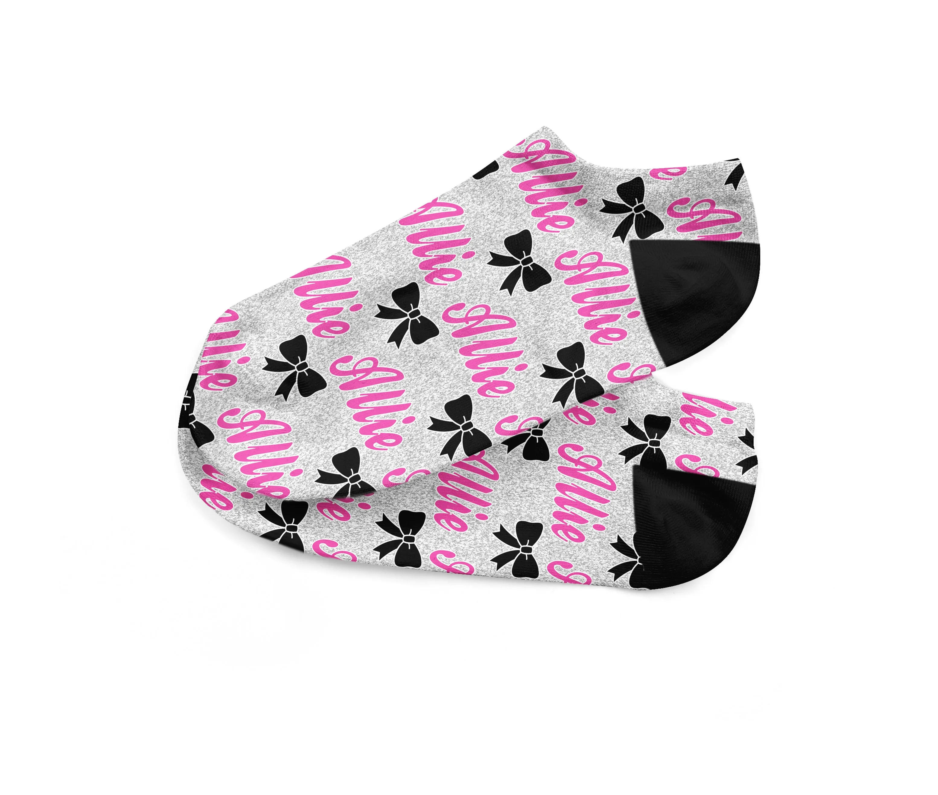 Personalized Cheer Ankle Socks - Fits Sizes 4-10 - Great Team Gift