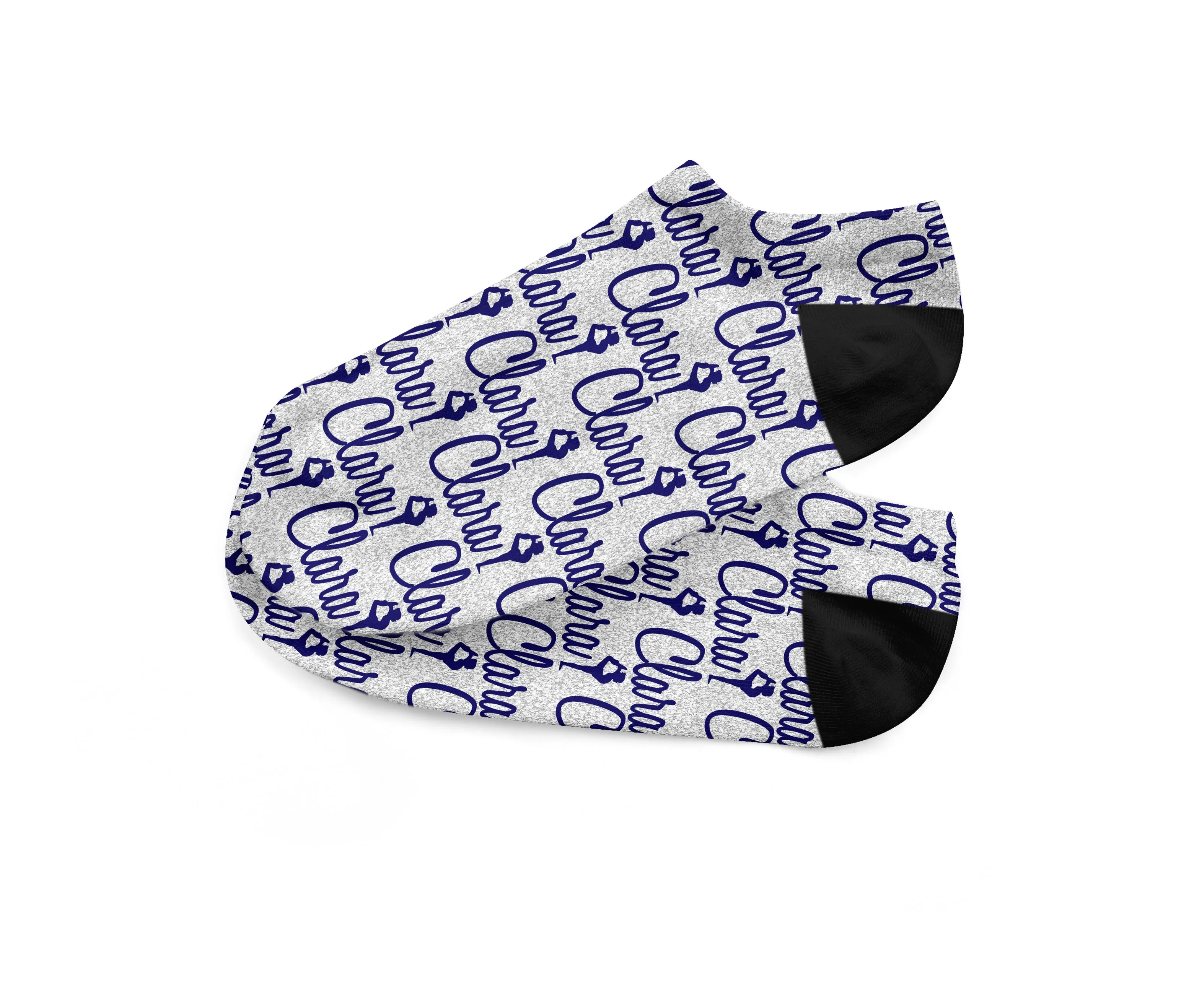 Personalized Cheer Ankle Socks - Fits Sizes 4-10 - Great Team Gift