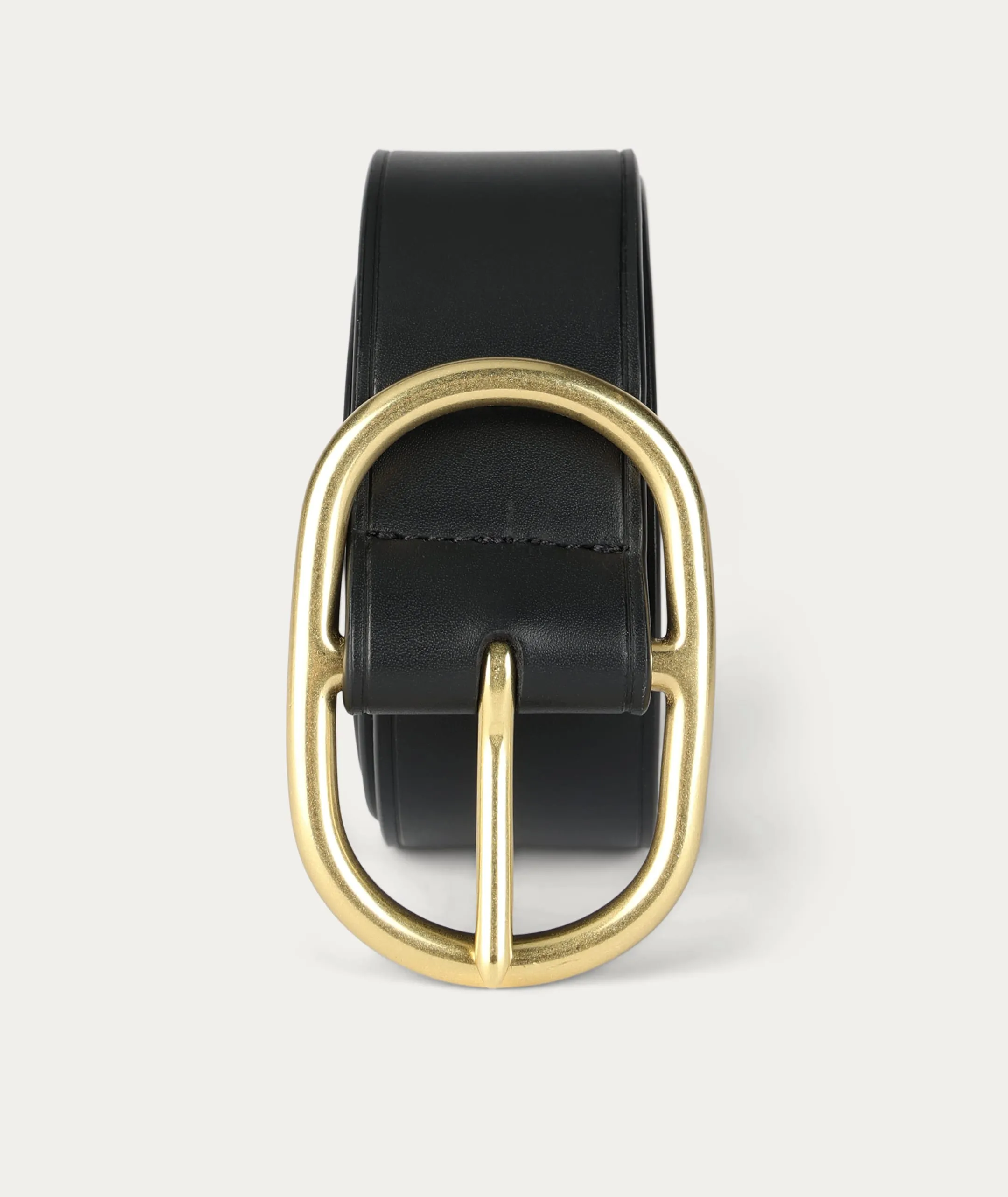 Wide Belt - Black/Brass