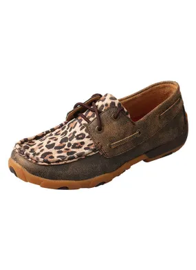 Women’s Boat Shoe Driving Moc Distressed/Leopard WDM0057